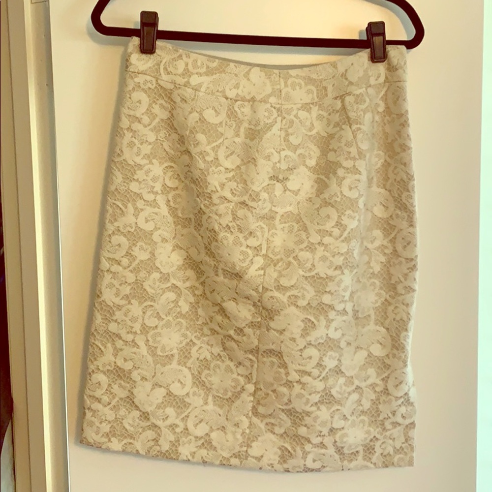 Lace patterned skirt from Banana Republic
